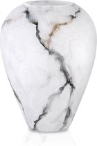 Terroso - Vaas Ice, Mat Glas Marmer, Elegante, Hoogte 27 cm