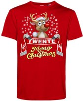T-shirt Twente | Foute Kersttrui Dames Heren | Kerstcadeau | FC Twente supporter | Rood | maat XS