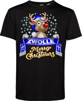 T-shirt Zwolle | Foute Kersttrui Dames Heren | Kerstcadeau | Pec Zwolle supporter | Zwart | maat XL