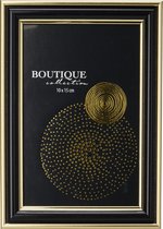 H&S Collection Fotolijstje voor een foto van 10 x 15 cm - zwart/goud - luxe uitstraling