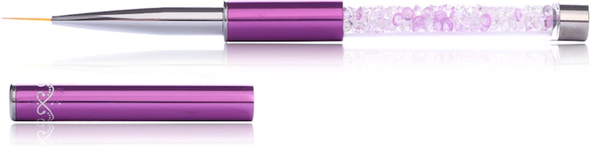 Cosmetics Zone Gesloten Decoratie Kwast Paars Kristallen - 15mm. #7