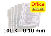100 x showtas Office Basics - 11 gaats - 0,10 mm stevig - PP - glad