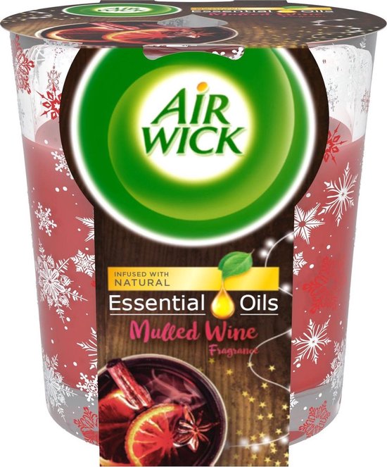 Airwick Geurkaars Essential Oils Mulled Wine - 6 stuks - Voordeelbundel - Fotolijst - Voordeelverpakking 6 stuks