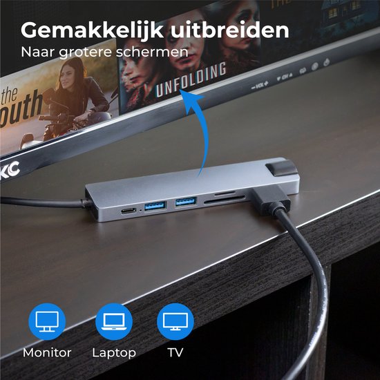 Nuvance - Hub USB 3.0 avec Alimentation - 7 Portes - Dont
