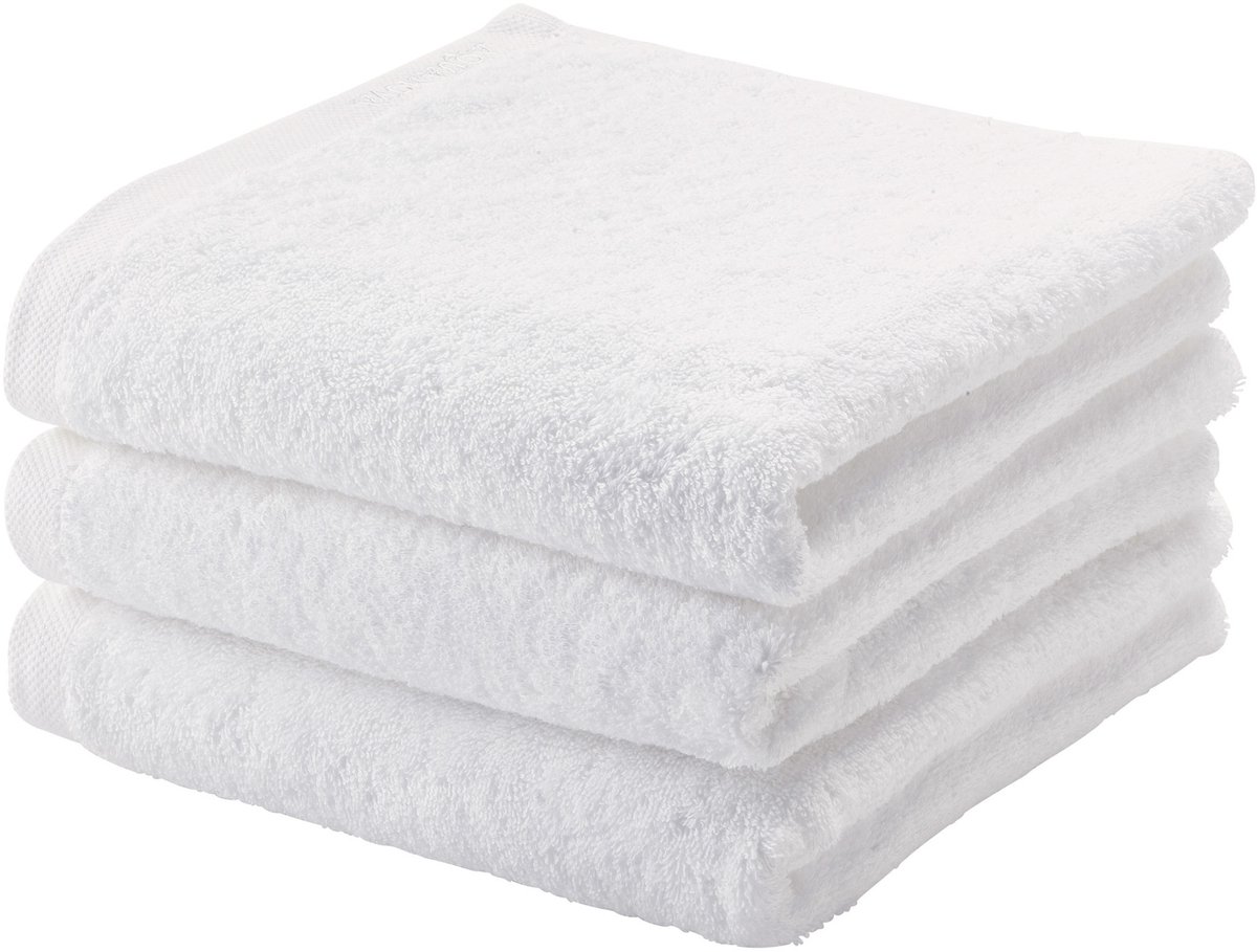 Aquanova handdoek London - 55x100 cm - Set van 3 - Wit
