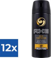 Axe Deodorant Gold Temptation 150ml - Voordeelverpakking 12 stuks