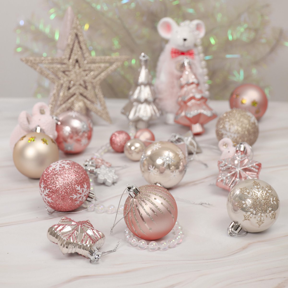 PRACHTIGE KERST® - Kerstballen - 70 Delige Set - Kerstversiering - Kerstboomdecoratie - Kerstornamenten – foto 6