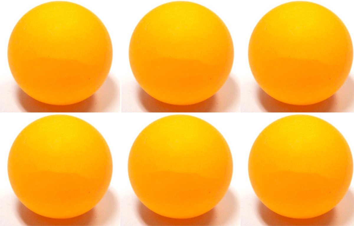 MDsport - Tafeltennisbal XL - Set van 6 - Olifantenbal - Mega bal - Pingpong bal groot - Pingpong bal XL - Oranje