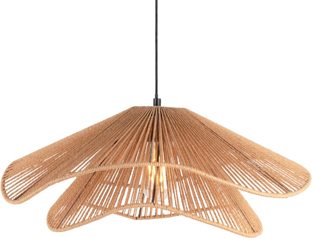 Bol.com Leitmotiv Hanglamp Sombra Double - Naturel - 60x60x22.5cm - Modern - Hanglampen Eetkamer, Slaapkamer, Woonkamer aanbieding