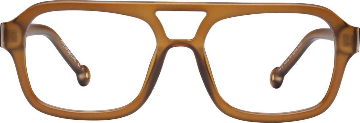 ™Monkeyglasses Alsace 07 Matt brown BLC + 1,5 - Leesbril - Blauw Licht Bril - 100% Upcycled - Danish Design