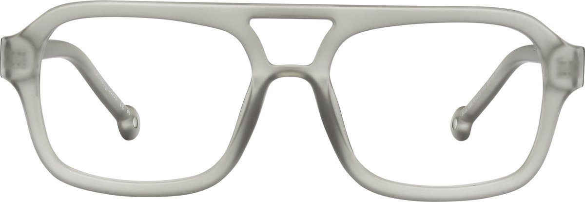 ™Monkeyglasses Alsace 01 Matt grey BLC + 1,0 - Leesbril - Blauw Licht Bril - 100% Upcycled - Danish Design
