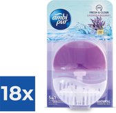 Ambi Pur Toiletblok Starterkit 5in1 Lavender & Rosemary - Voordeelverpakking 18 stuks