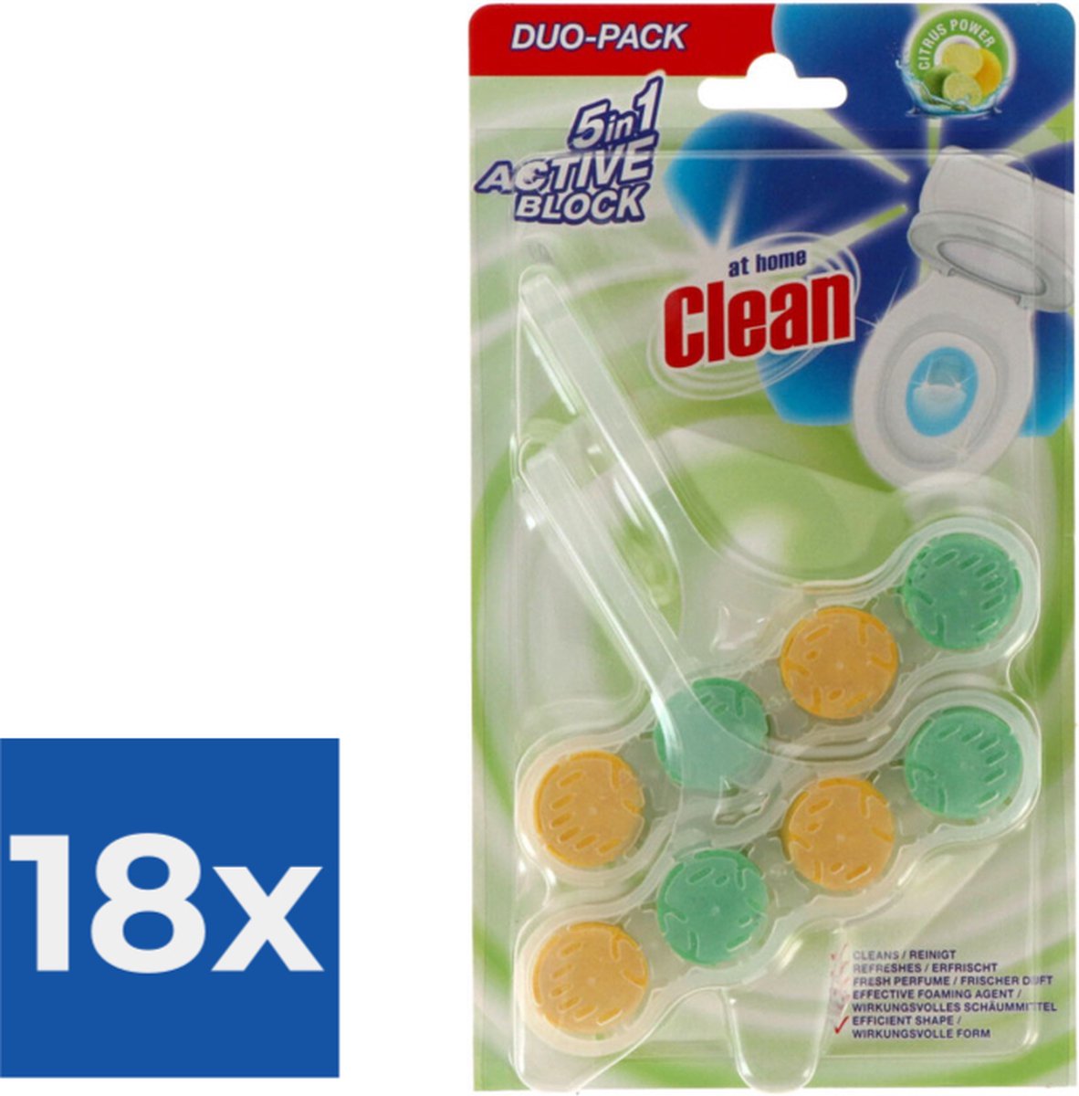 At Home Toiletblok Citrus 2 stuks - Voordeelverpakking 18 stuks
