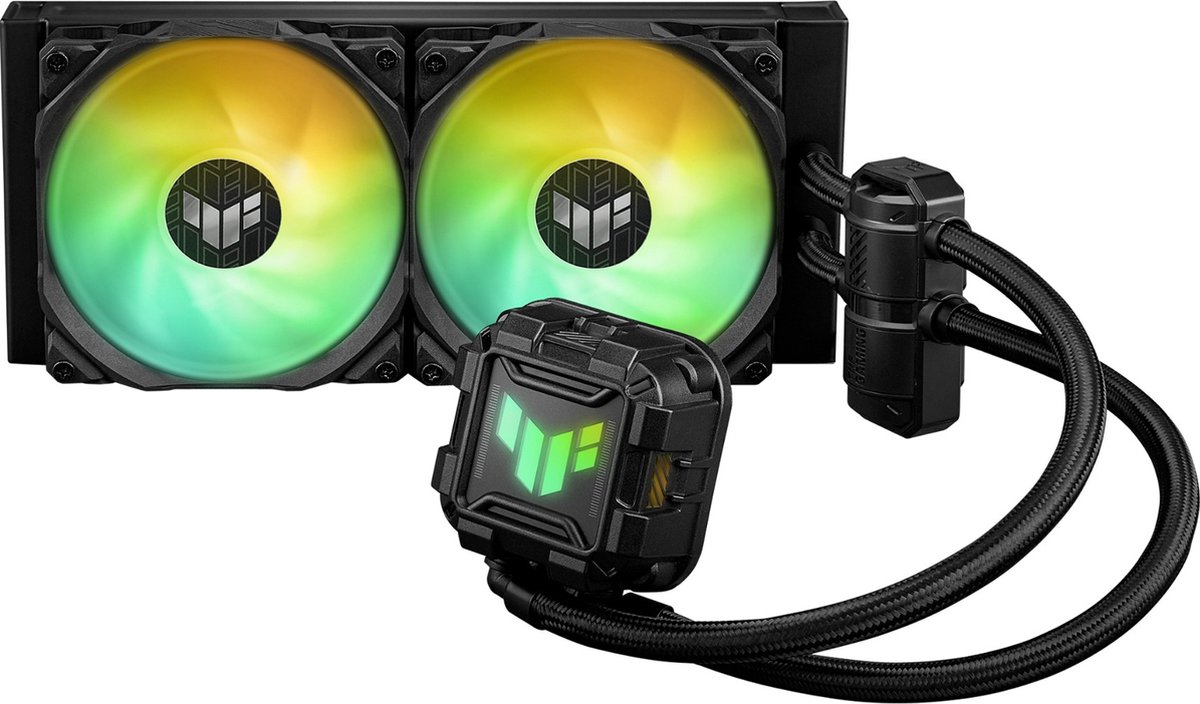 ASUS TUF GAMING LC II 240 ARGB - Vloeistof-koelsysteem - afmeting radiator: 240 mm - voor Intel LGA 115x 1200 1700 1366 - AMD AM5 AM4 - 2 x 120mm ARGB fans - zwart