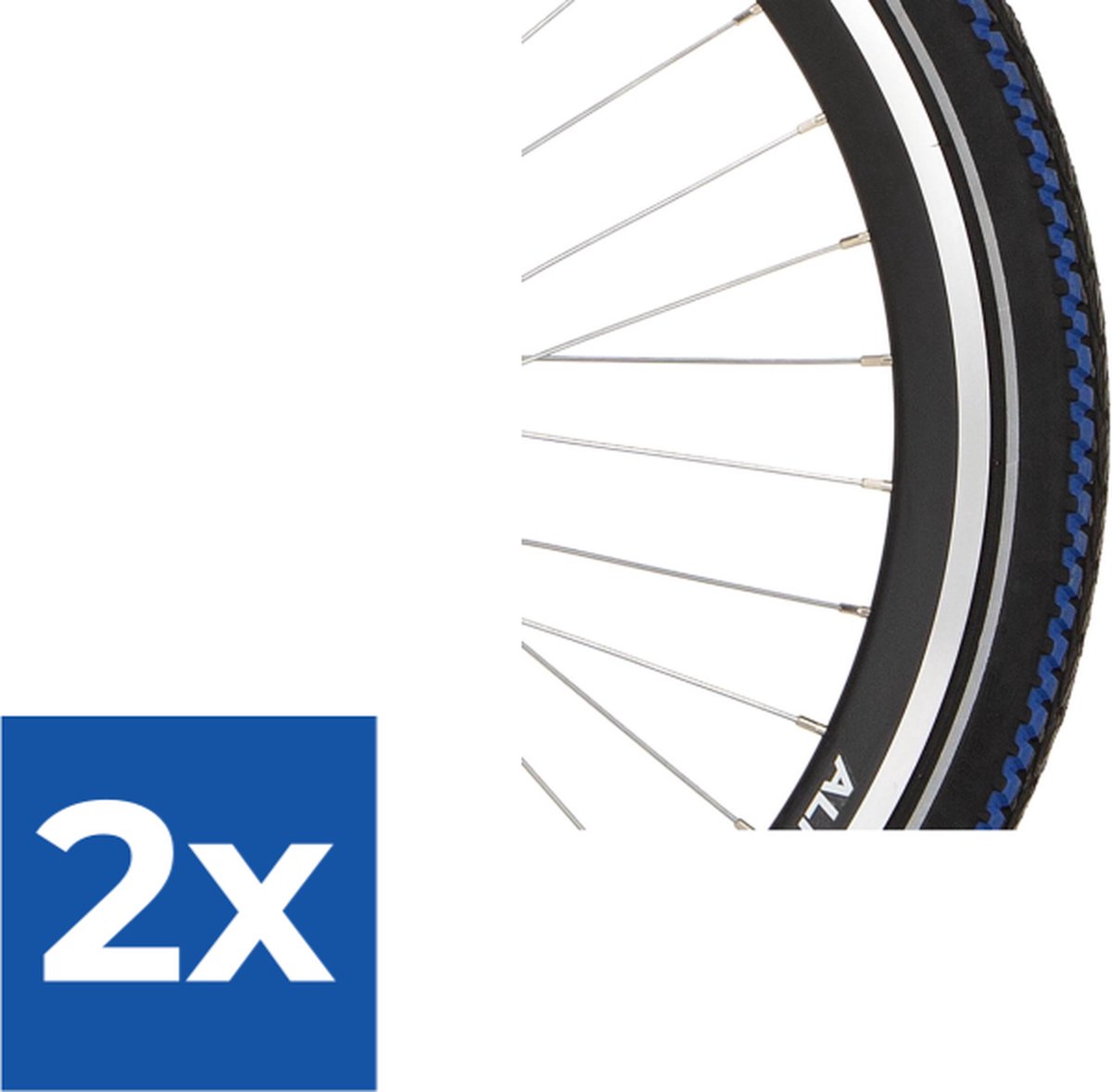 Deli Tire Buitenband SA-282 26 x 1.95 zw blauwe streep refl - Voordeelverpakking 2 stuks
