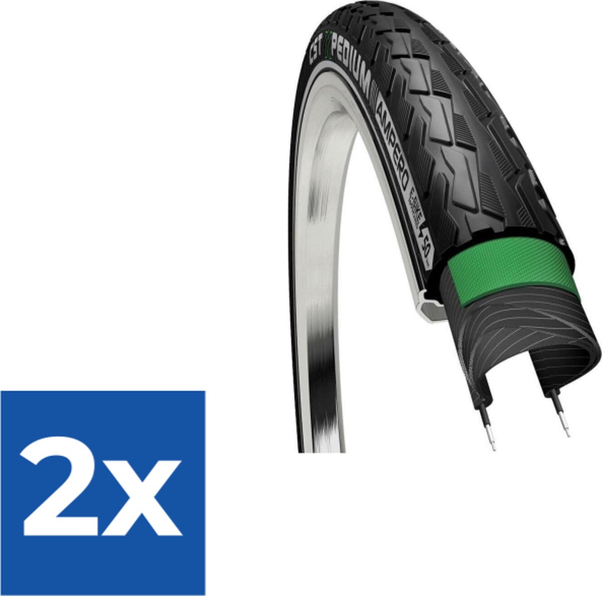 Cst Buitenband Xpedium Ampero 28 X 1.50 (40-622) Zwart - Voordeelverpakking 2 stuks