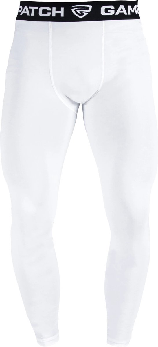 GAMEPATCH | Compression pants | Wit | Maat M | Basketball | Handball | Urban Sports
