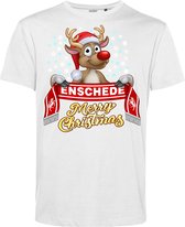 T-shirt kind Enschede | Foute Kersttrui Dames Heren | Kerstcadeau | FC Twente supporter | Wit | maat 128