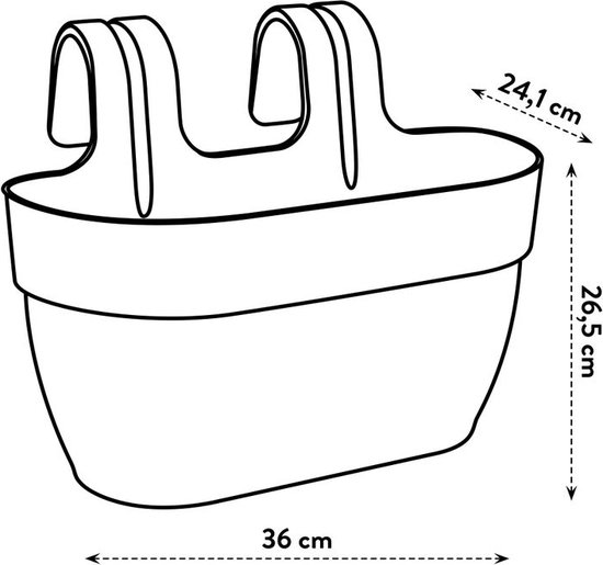 Elho Vibia Campana Easy Hanger M 36 - Planteur pour Balcon & Extérieur - Ø 36.0 x H 26.5 cm - Vert pistache