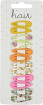 Haarspeldjes Klikklak 3.0cm Mini - Mat Effen en Fruit Print - Neon - 12 stuks