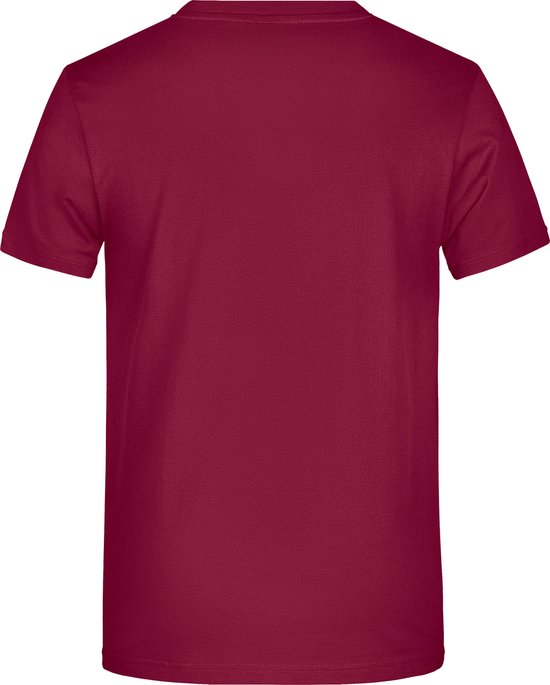 James & Nicholson Lot de 5 T- Shirts Bordeaux Homme, 100% Katoen Col Rond, T-shirts sous-vêtement Taille XXL