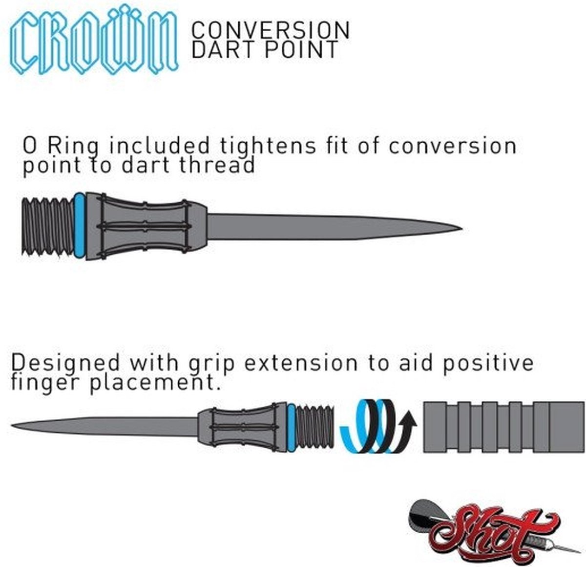 Shot Crown Conversion Points Silver - Darts