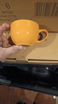 Argon - Set de 6 sachets cappucini/thé/café/mugs/tasses - JAUNE 25cl