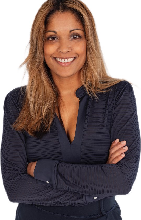 Func Factory Chemise à manches longues pour femme Tinna bleu foncé taille 42