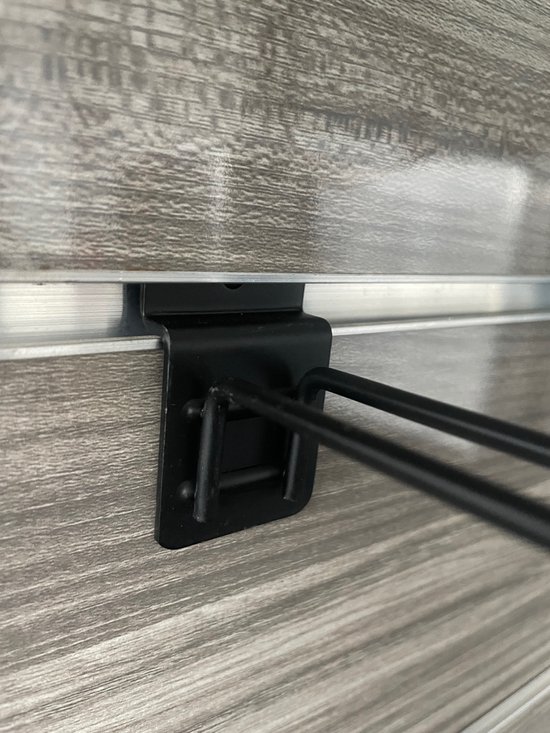 Slatwall eurohaak, L=15 cm, chroom - BV