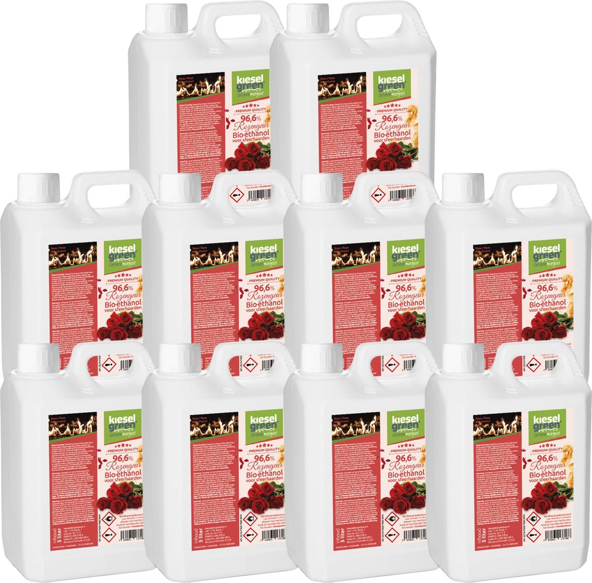 Kieselgreen 12 Liter bioethanol Bosgeur 96,6% huisparfum bio ethanol sfeerhaard