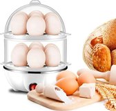 Eierkoker - Ei - Koker - Eieren - 7 - 14 - 21 eieren - Dubbele Laag - Stomer - Groente - Ontbijt - Breakfast - BPA Vrij
