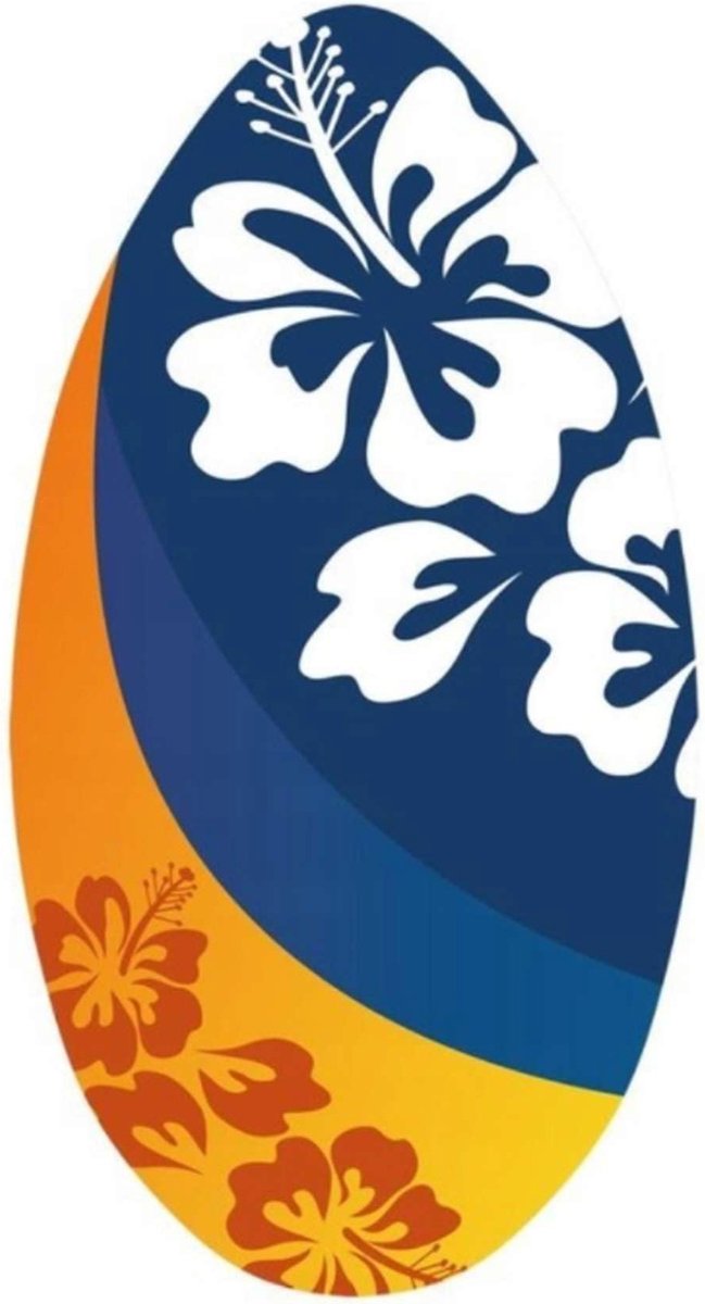 Skimboard Flower 100 cm hout Blauw