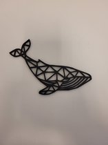 LBM - Baleine géométrique noir médium - décoration murale - décoration murale - baleine