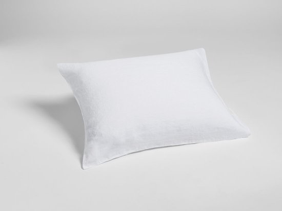 Taie d'oreiller Yumeko lin lavé blanc 50x70 - Bio & écologique