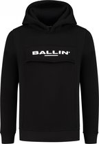 Ballin Amsterdam - Jongens Regular fit Sweaters Hoodie LS - Black - Maat 10