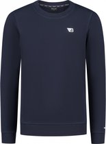 Ballin Amsterdam - Jongens Slim fit Sweaters Crewneck LS - Dark Blue - Maat 10