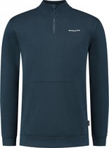 Ballin Amsterdam - Heren Regular fit Sweaters Halfzip LS - Dark Blue - Maat L
