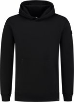 Purewhite - Heren Regular fit Sweaters Hoodie LS - Black - Maat M