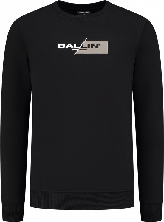 Ballin Amsterdam - Jongens Regular fit Sweaters Crewneck LS - Black - Maat 8