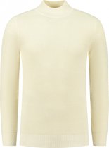 Purewhite - Heren Regular fit Knitwear Mockneck LS - Ecru - Maat XL