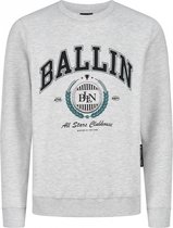 Ballin Amsterdam - Jongens Slim fit Sweaters Crewneck LS - Grey - Maat 8
