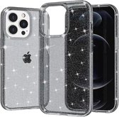 iPhone 15 Glitter Telefoonhoesje - Apple iPhone 15 Glitter Back Cover - TPU - Zwart