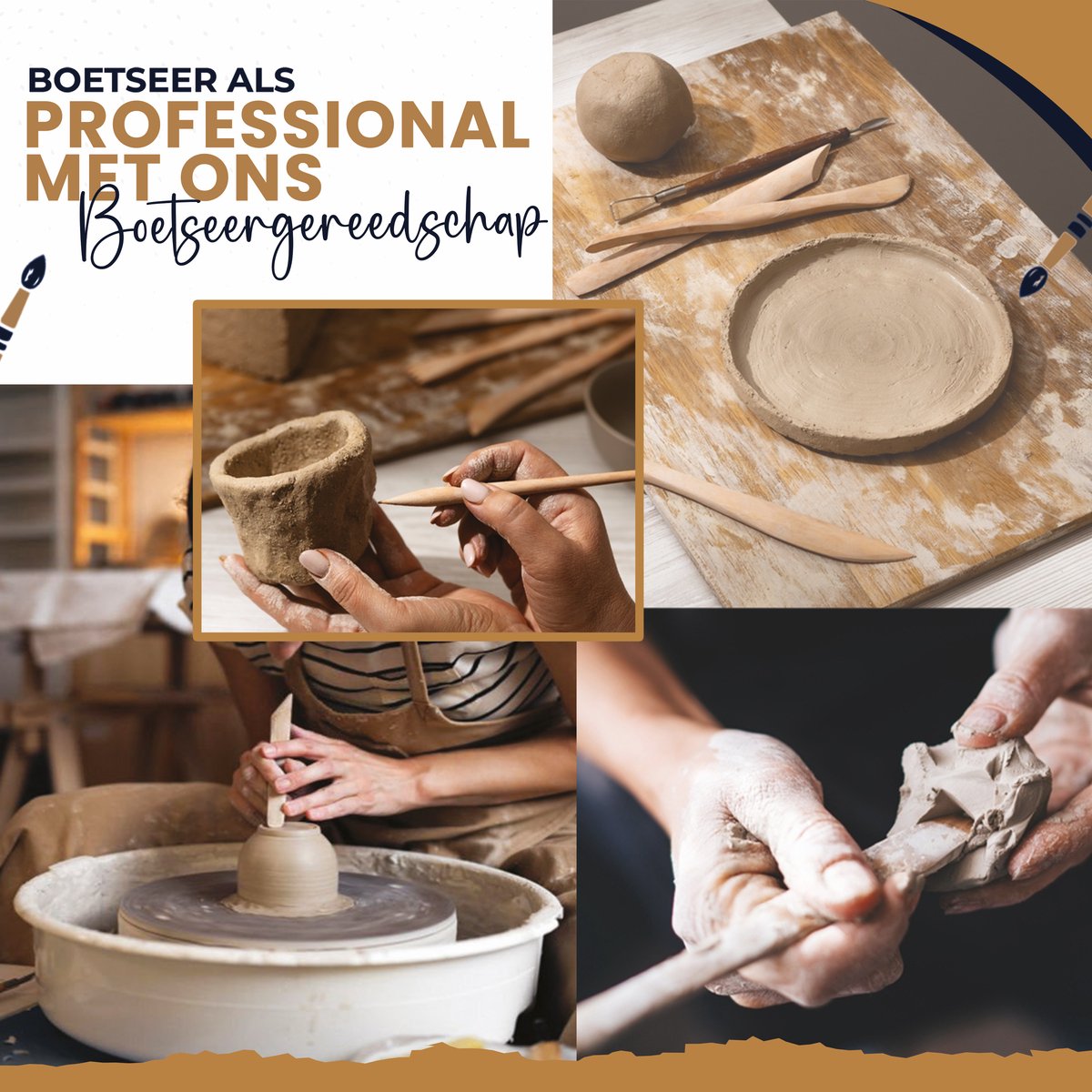 ArtJo 36-delige Klei Gereedschap Pottenbakken Boetseren Boetseer Set - Beeldhouwen - Boetseergereedschap - Spatels/Mes/Mesjes/Mirettes - Keramiek/Polymeer/Boetseerklei - Modelleer - Kleigereedschap — afbeelding 4