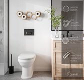 Toiletpapierhouder badkamerplank badkamerdecoratie toiletpapierplank houten houder voor toiletpapier honingraat (doorzichtig)