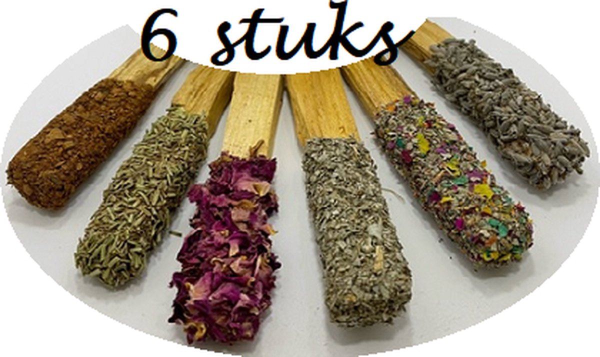 Smudge Palo Santo Dipped Sticks - Witte Salie - Rozen - Lavendel - Rozemarijn - Kaneel - Witte Salie/7 Chakra set #1 - Arihaz For You
