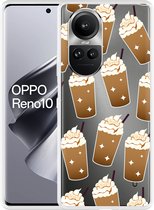 Cazy Hoesje geschikt voor Oppo Reno10 Pro 5G Frappuccino's