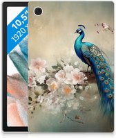 Back Case geschikt voor Samsung Galaxy Tab A8 2021/2022 Vintage Pauwen