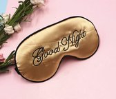 Bol.com Zijden Verduisterende Slaapmasker voor volwassenen - Goodnight - Vrouwen en Mannen - Verstelbaar - Oogmasker - Nachtmask... aanbieding