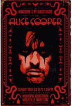 Metalen Wandbord Concertbord Alice Cooper - 20 x 30 cm