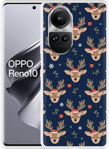 Cazy Hoesje geschikt voor Oppo Reno10 Pro 5G Schattige Rendieren